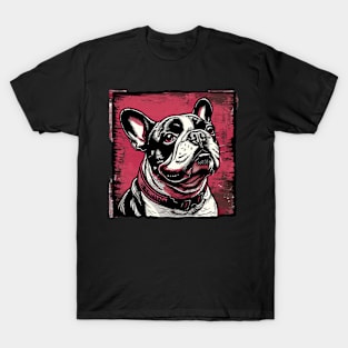 Retro Art French Bulldog Dog Lover T-Shirt